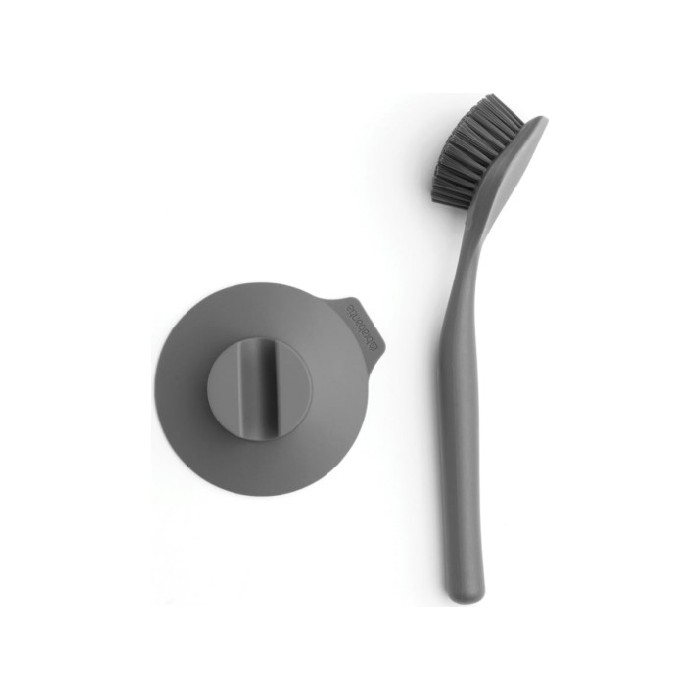 kitchenware/miscellaneous-kitchenware/brabantia-dish-brush-wsuction-cup-holder-dk-grey