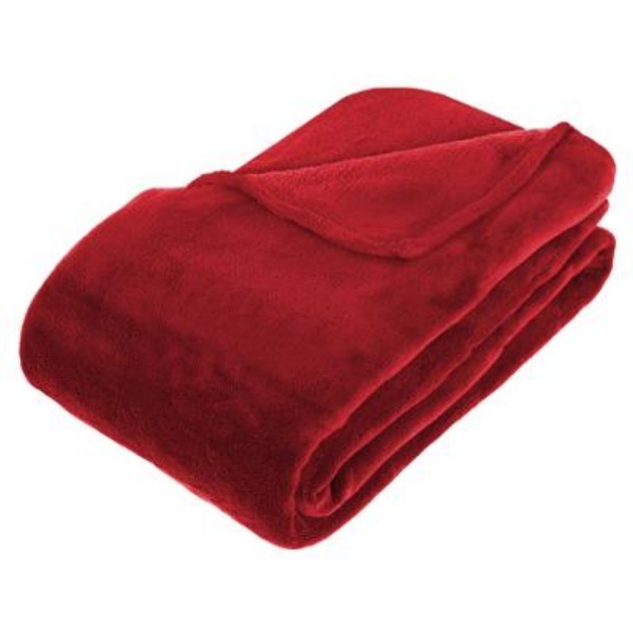 Atmosphera Microplush Blanket Red Blankets Throws Household Goods The
