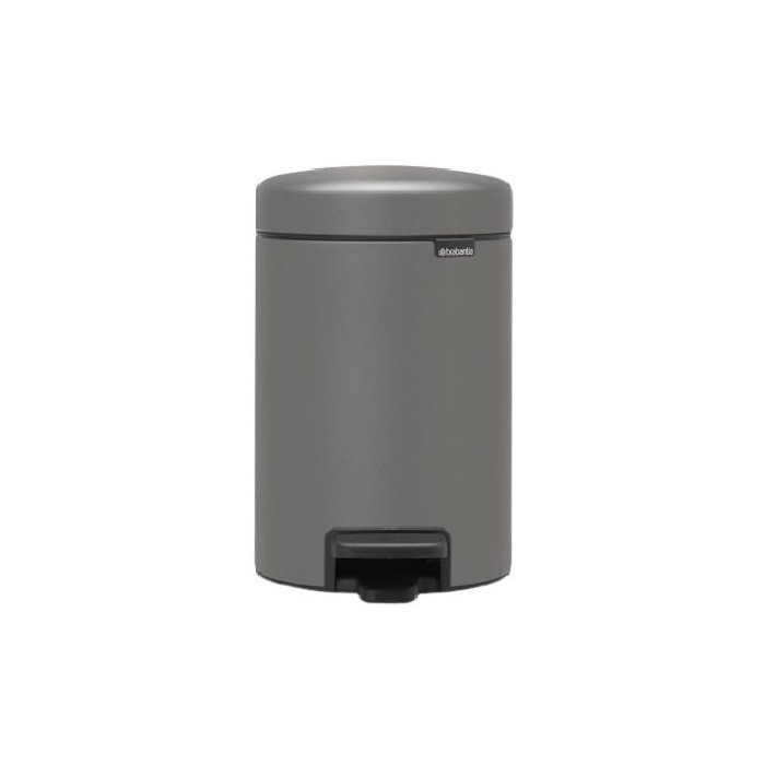 Brabantia Pedal Bin Newicon 3L Mineral Concrete Grey Bins Liners