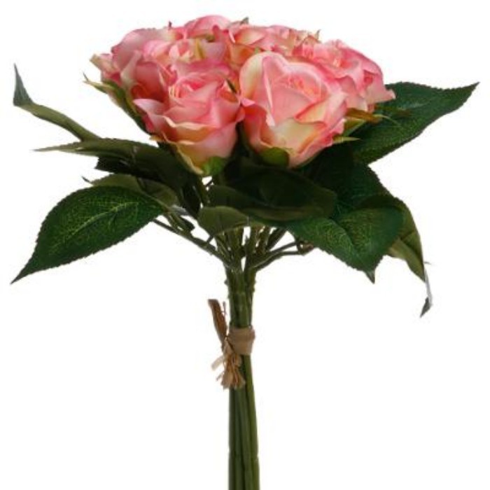 home-decor/artificial-plants-flowers/atmosphera-pink-9-roses-bouquet-h24cm