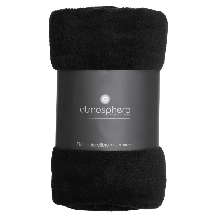 Microplush Blanket Black 130X180 Blankets Throws Household Goods The