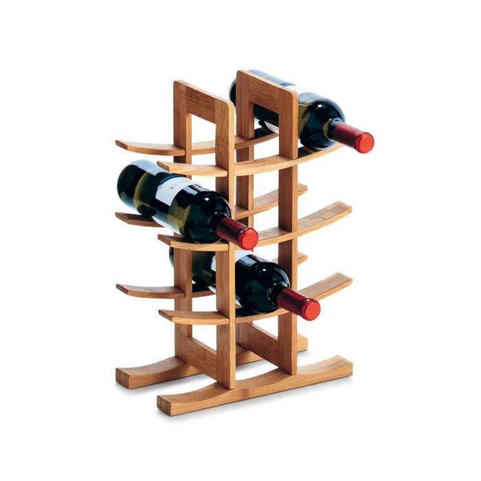 tableware/ice-buckets-bottle-coolers/zeller-bamboo-wine-rack-12-bottles