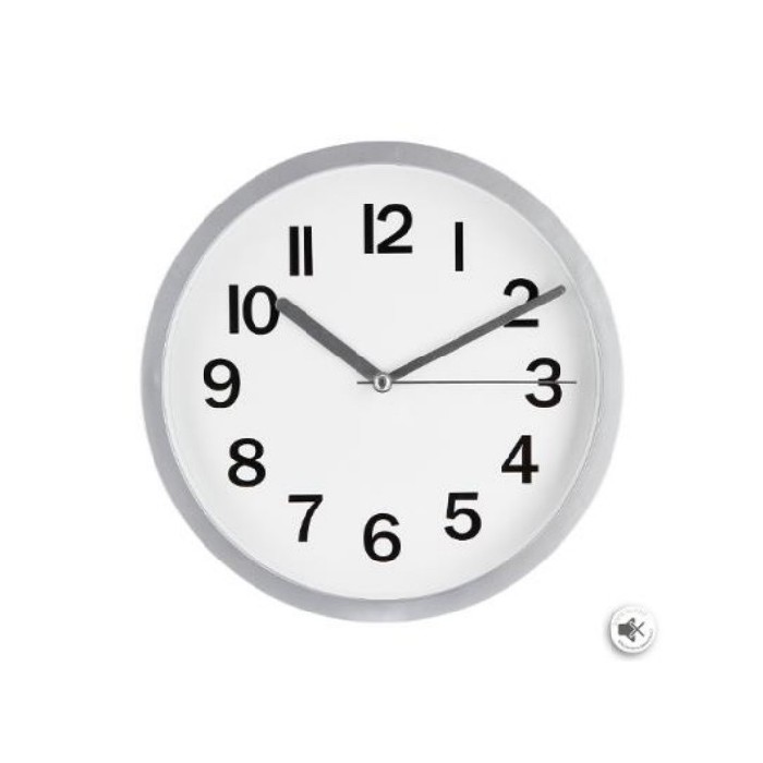home-decor/clocks/atmosphera-silver-plastic-clock