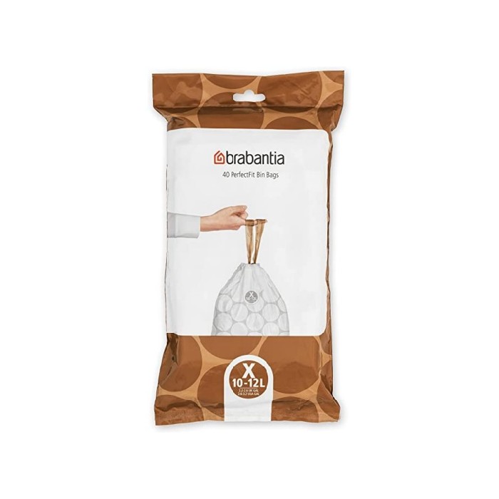Brabantia Perfectfit Bags X 10 12 Litre [Dispenser Pack Of 40 Bags