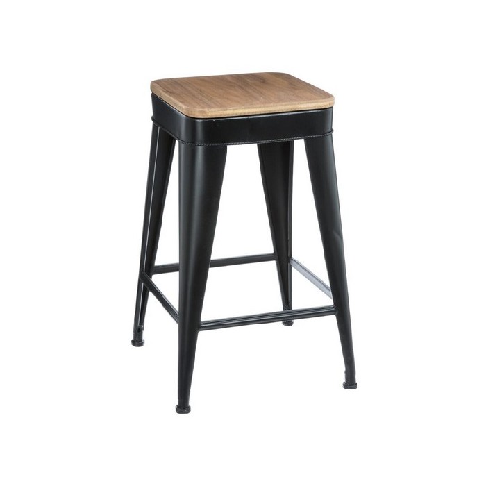 Joris Counter Stool In Black Metal And Wood Dining Stools Dining The