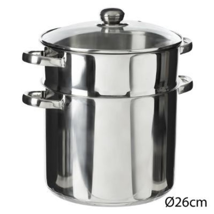 kitchenware/pots-lids-pans/5five-couscousier-d26cm-in-stainless-steel