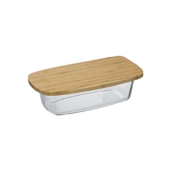 kitchenware/food-storage/5five-loaf-glass-dish-with-bamboo-lid-27cm-x-14cm