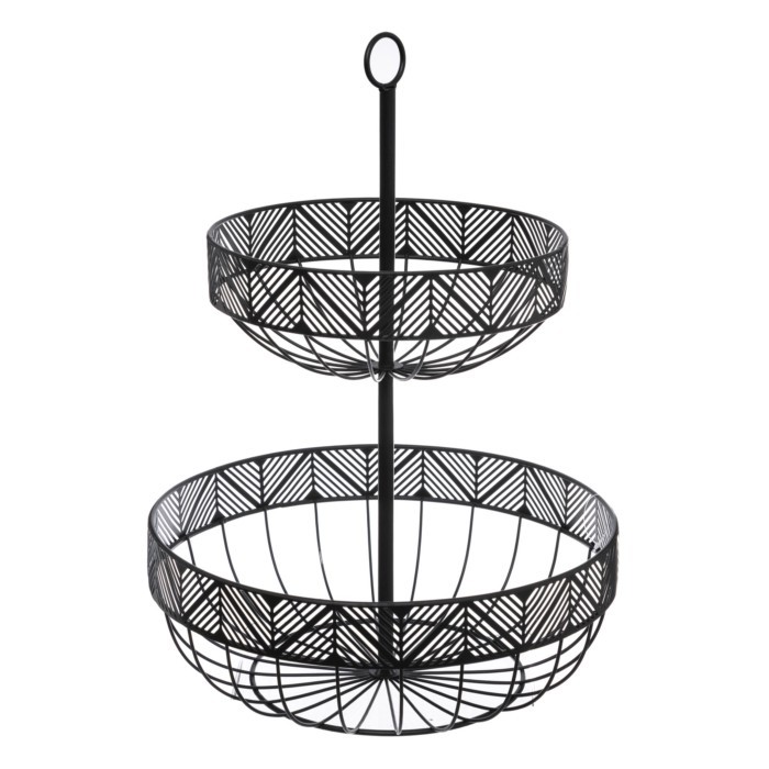 kitchenware/miscellaneous-kitchenware/secret-de-gourmet-black-metal-basket-2-tiers-30cm-x-42cm