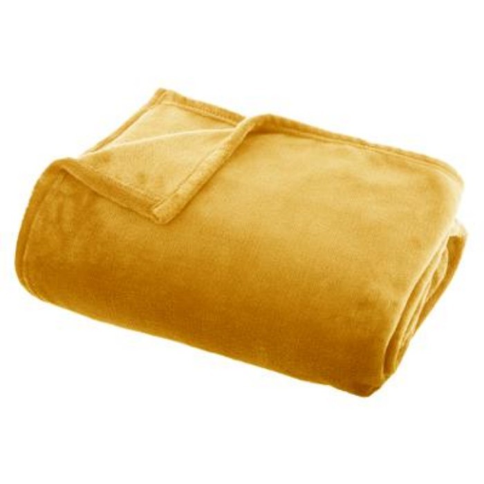 household-goods/blankets-throws/atmosphera-blanket-flanel-yellow-130-x-180