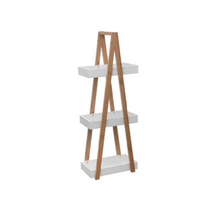 5Five Caddy 3 Tiers Natureo White 30Cm X 18Cm X 82Cm Racks Holders