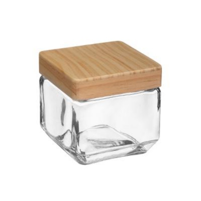 kitchenware/food-storage/5five-glass-canister-with-pine-lid-11cm-x-10cm