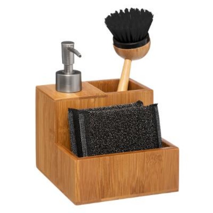 kitchenware/miscellaneous-kitchenware/five-simply-smart-bamboo-dispenser-sponge-bru