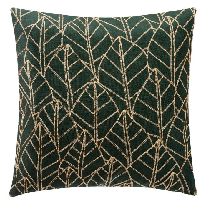 Atmosphera Cushion Embr Lurex Grn 40X40 Cushions Home Decor The Atrium