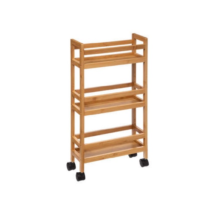 kitchenware/racks-holders-trollies/5five-bamboo-trolley-3-tier-36cm-x-15cm-x-75cm