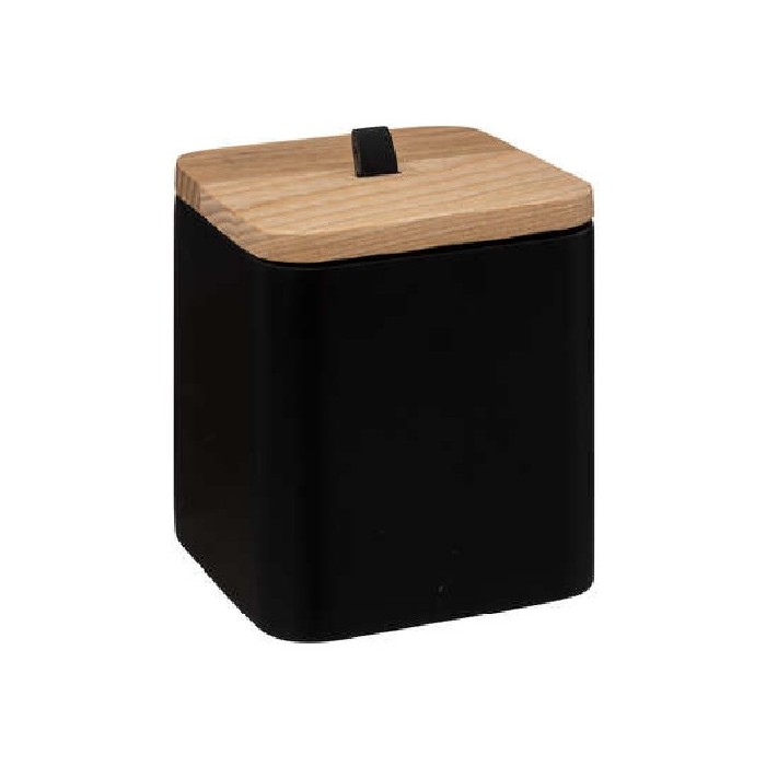 bathrooms/cosmetic-accessories-organisers/5five-black-cotton-pot-holder-resin-natureo