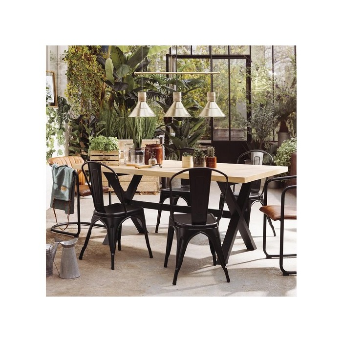 Atmosphera Niko Black Metal Chair Dining Chairs Dining The Atrium