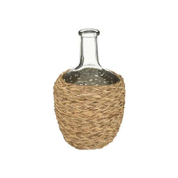 home-decor/vases/atmosphera-glass-bottle-with-cord-nat-h31cm