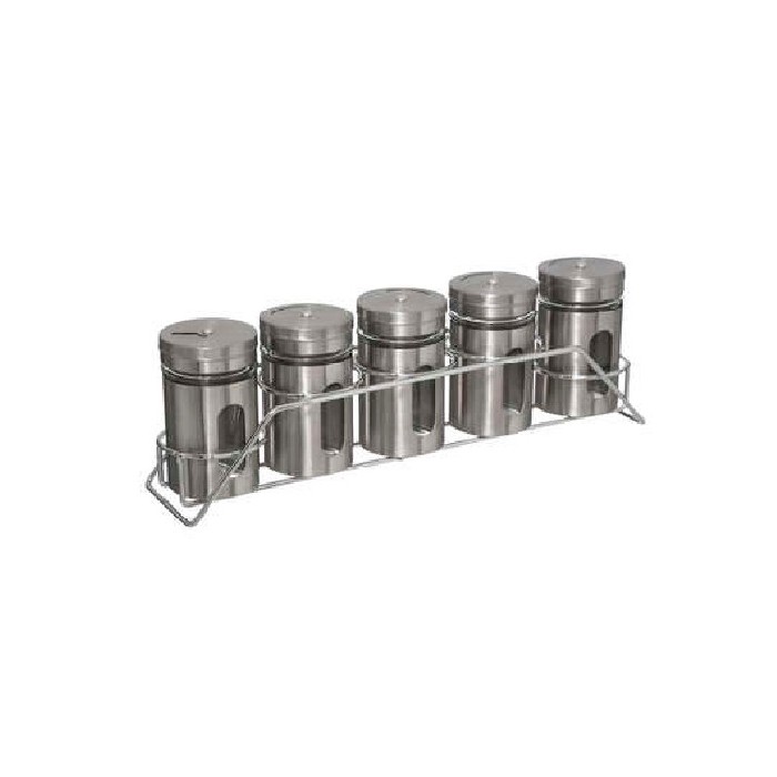 kitchenware/racks-holders-trollies/5five-spice-rack-x5-glass-with-stainless-steel