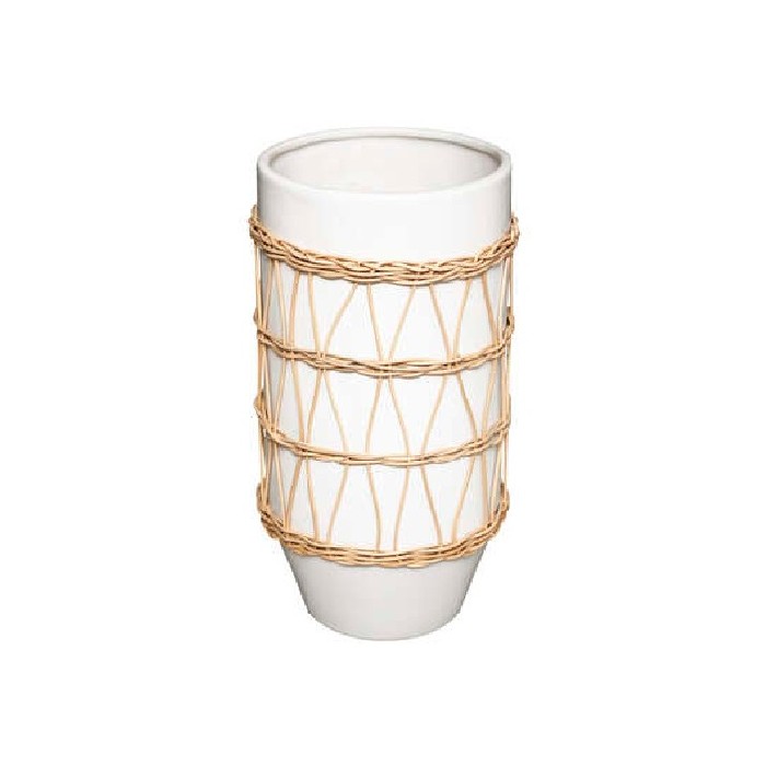 home-decor/vases/atmosphera-ceramic-vase-with-rattan-h25cm