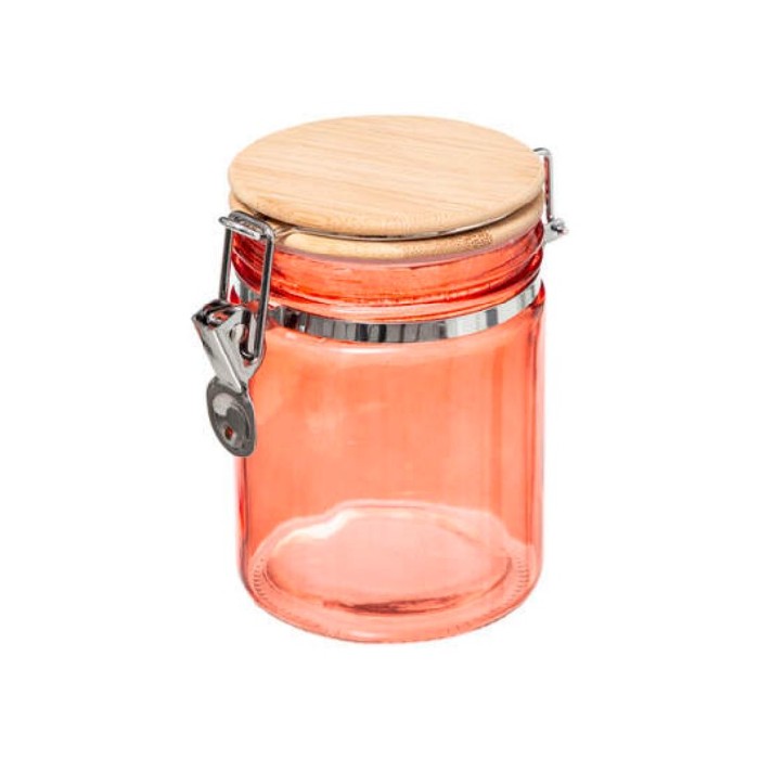 Five Simply Smart Pink Glass Jar 075L Mode Food Storage Kitchenware