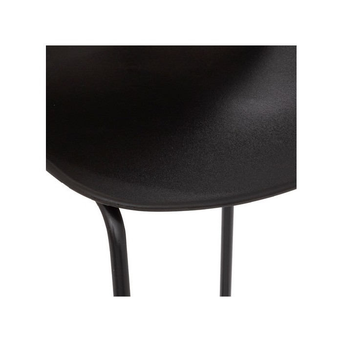 Otac Counter Stool With Tubular Steel Framd And Seat In Black Pp Dining