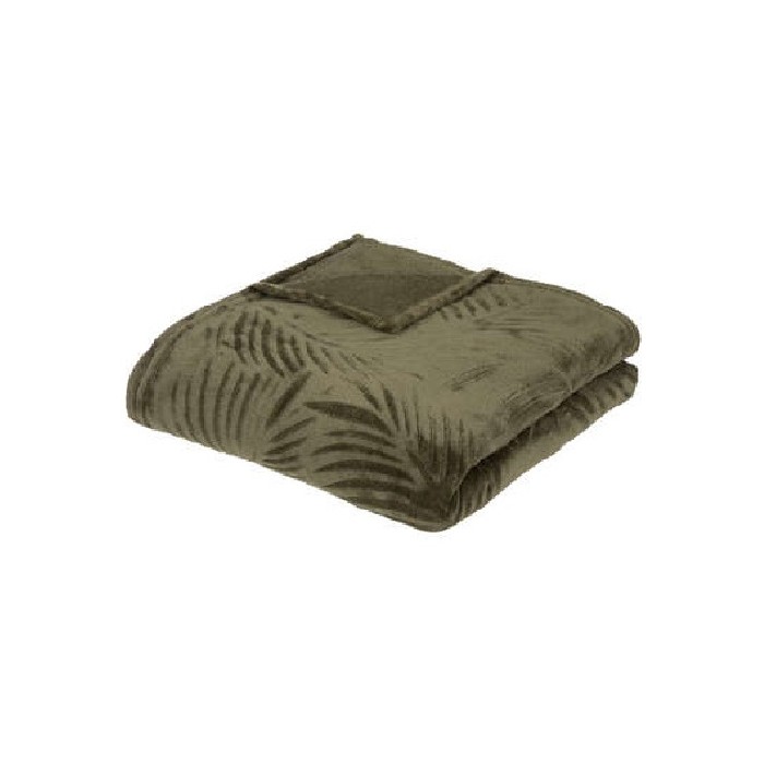 household-goods/blankets-throws/atmosphera-blanket-fla-brsh-zoa-khaki-180cm-x-230cm