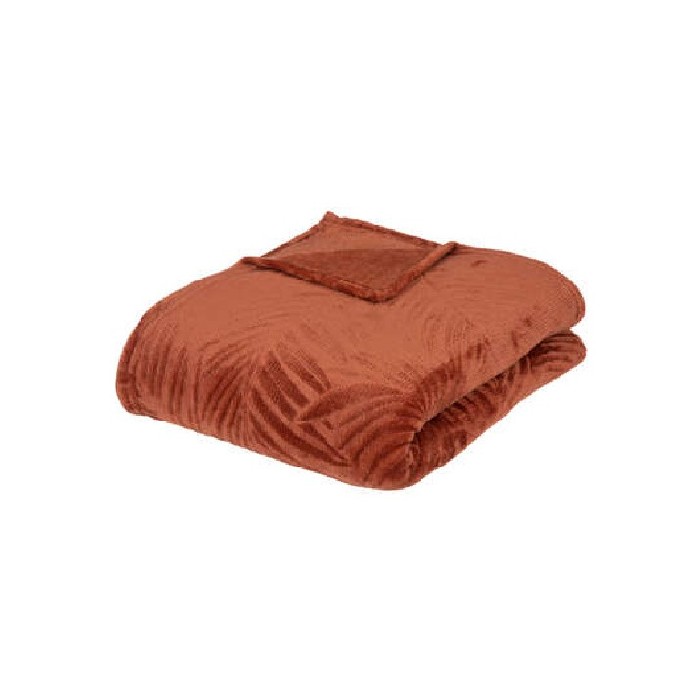 household-goods/blankets-throws/atmosphera-blanket-fla-brsh-zoa-terracotta-180cm-x-230cm