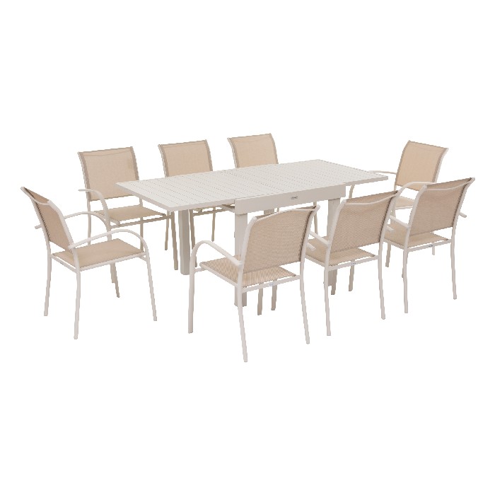 outdoor/dining-sets/hespéride-set-piazza-extendable-table-with-8-stackable-armchairs-clay