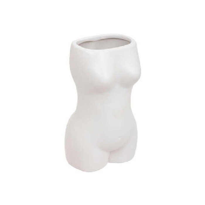 home-decor/vases/atmosphera-ceramic-body-vase-white-sol-h17cm