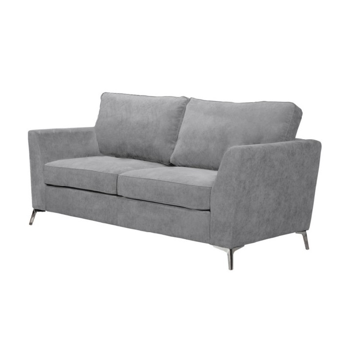 Bonita 2 Seater Sofa Upholstered In Soro 90 Light Grey Fabric Fabric