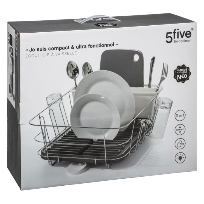 Dish Drainer Grey by 5five - Simply Smart