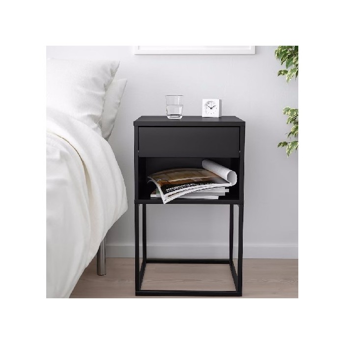 bedrooms/individual-pieces/ikea-vikhammer-bedside-table-black-40x39cm