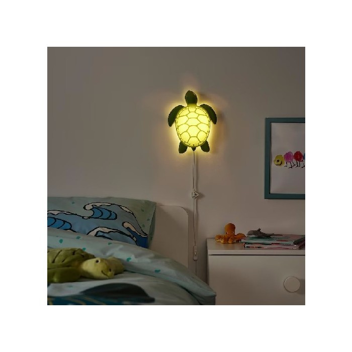 other/kids-accessories-deco/ikea-blavingad-wall-light-led-turtlegreen