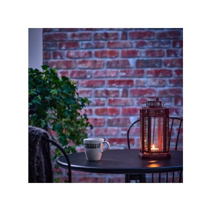 home-decor/candle-holders-lanterns/ikea-enrum-lantern-for-block-candle-insideoutside-brown-red-28cm