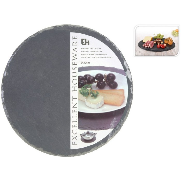 tableware/plates-bowls/excellent-houseware-plate-slate-material-ø-30cm