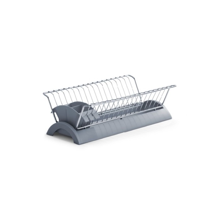 kitchenware/dish-drainers-accessories/zeller-dish-drain-rack-chrome-grey-plast24889