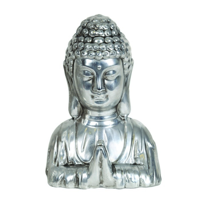 home-decor/decorative-ornaments/silver-buddha-head-21cm