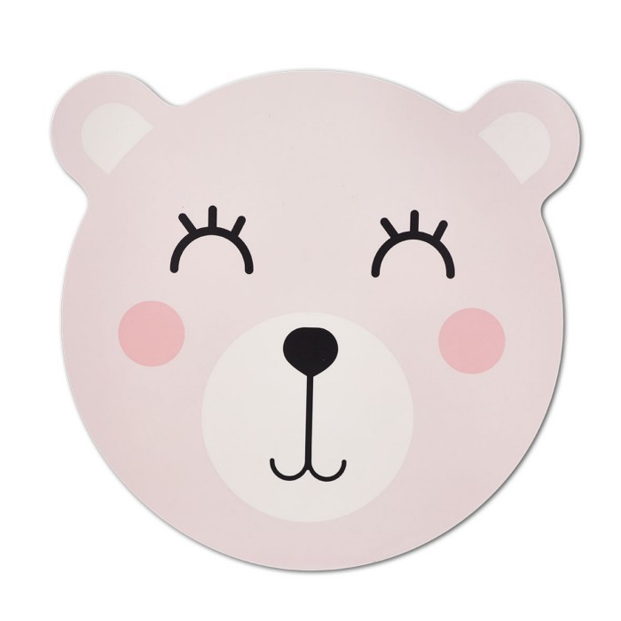 tableware/placemats-coasters-trivets/zeller-placemat-'bear'-plastic-pink