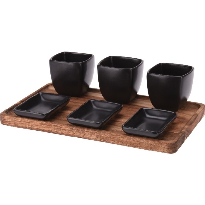 Excellent Houseware Serving Set 7Pcs On Acacia Board Serveware