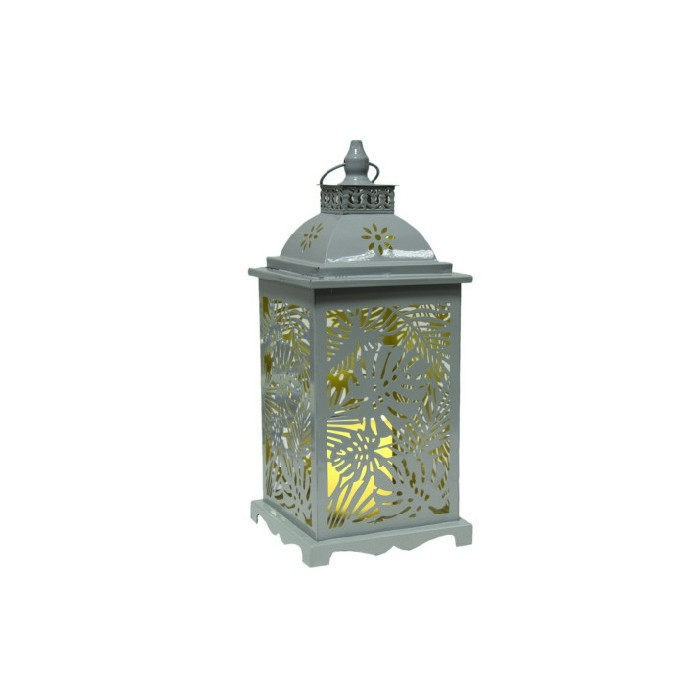 home-decor/candle-holders-lanterns/led-leaf-lantern-grey-39cm