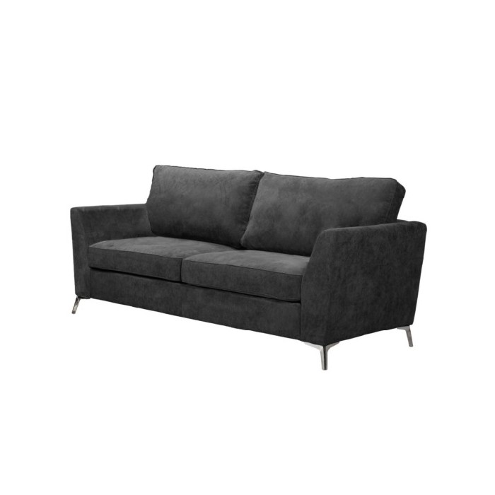 Bonita 3 Seater Sofa Upholstered In Soro 100 Black Fabric Fabric Sofas
