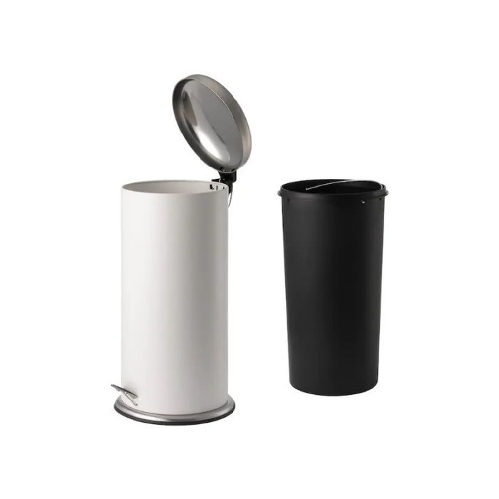Mjosa Pedal Bin White 30 L Bins Liners Household Goods The Atrium