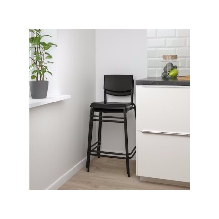 dining/dining-stools/ikea-stig-bar-stool-with-backrest-blackblack-63cm