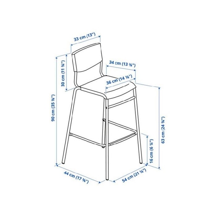 dining/dining-stools/ikea-stig-bar-stool-with-backrest-blackblack-63cm