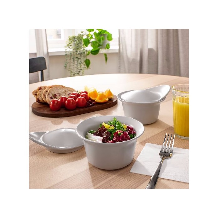 tableware/serveware/ikea-fargklar-ovenserving-dish-with-lid-matte-light-gray-set-of-2