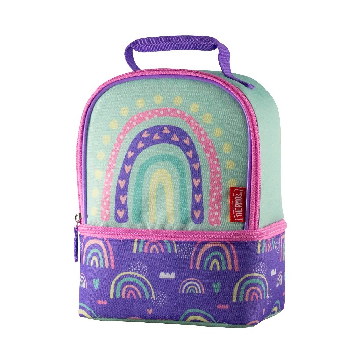 kitchenware/picnicware/thermos-cooler-kids-dual-lunch-box-rainbows