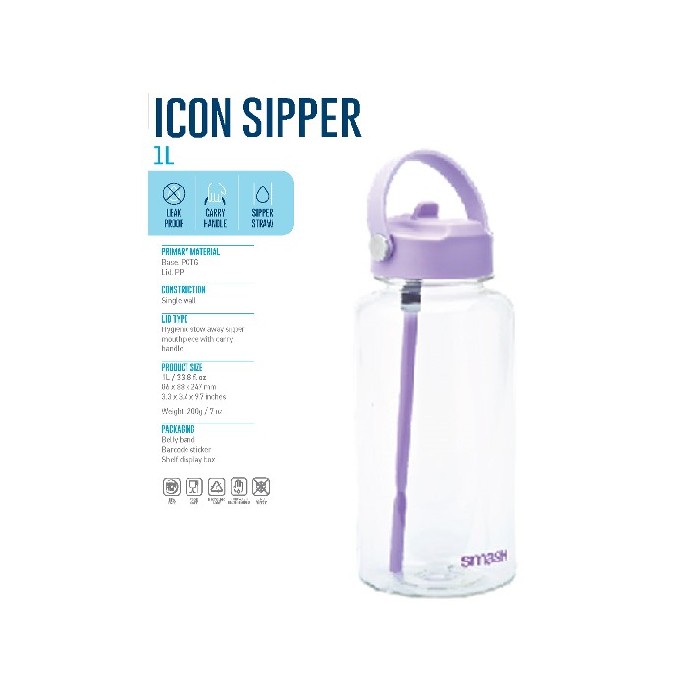 kitchenware/picnicware/smash-icon-sipper-1l-ss-straw-lilac-with-brush