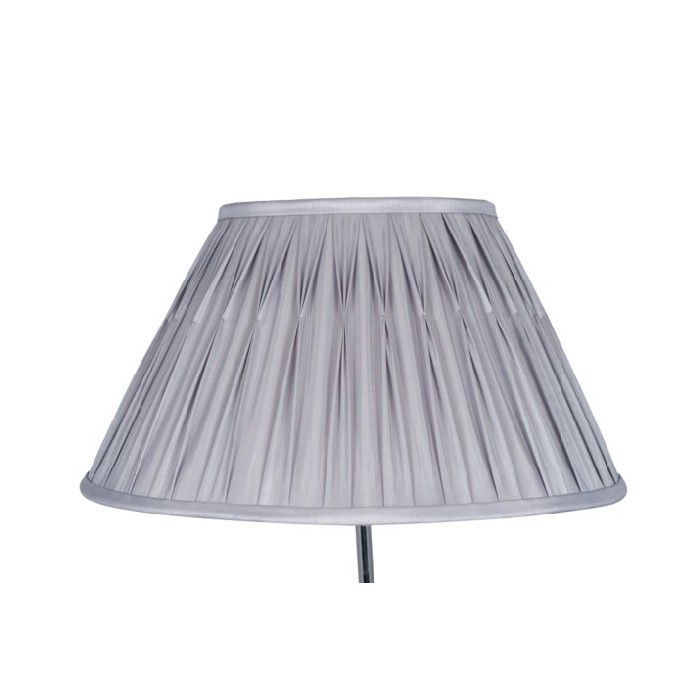 lighting/shades/garbo-50cm-steel-grey-polysilk-pinch-pleat-shade