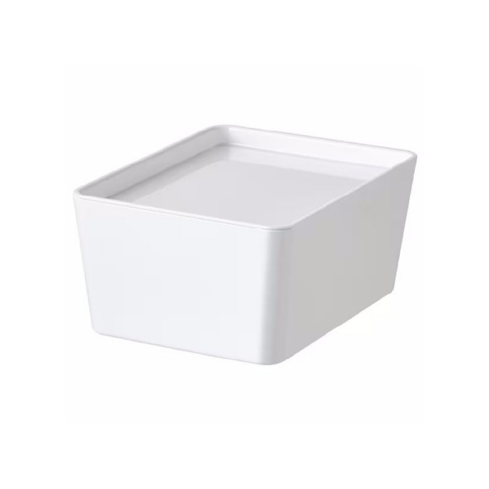 Ikea Kuggis Box With Lid 13X18x8 White Bathroom Storage Shelving