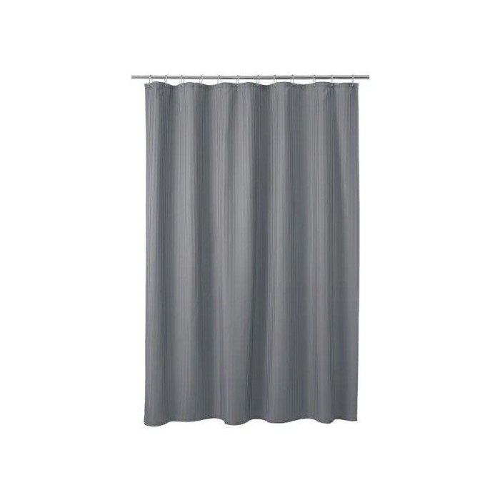 home-decor/curtains/ikea-tolfsen-shower-curtain-dark-gray-satin-stripes-180x200-cm